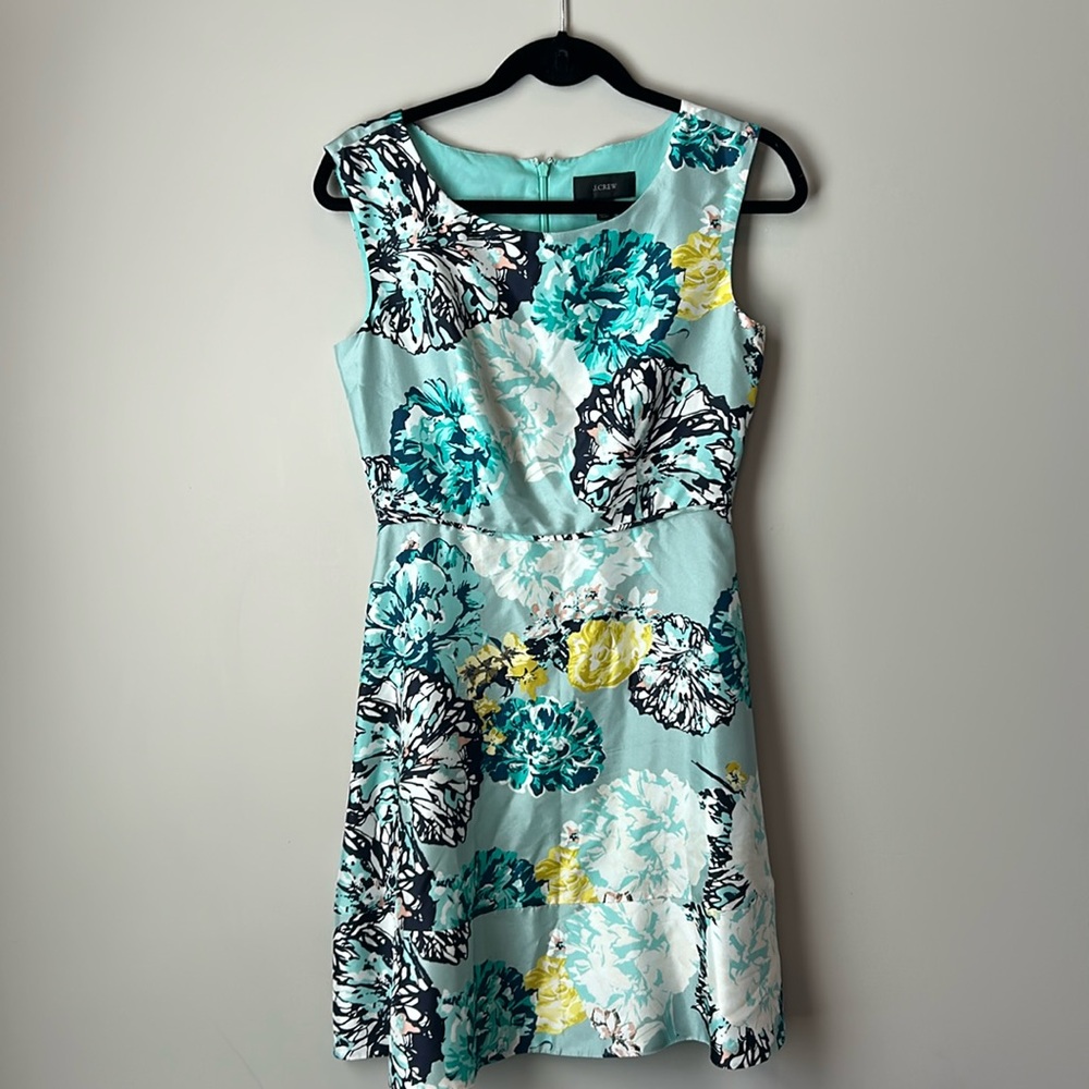J Crew Blue Floral Dress